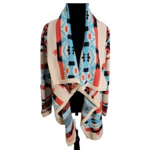 Anthropologie Alice Moon Collection Cardigan Sweater Medium Aztec Tribal Native